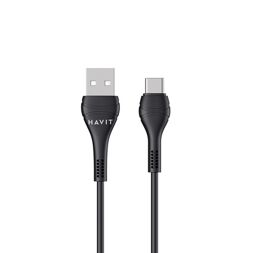 Havit USB To TYPE-C PVC Striped Charging Cable كيبل شحن USB الى TYPE-C