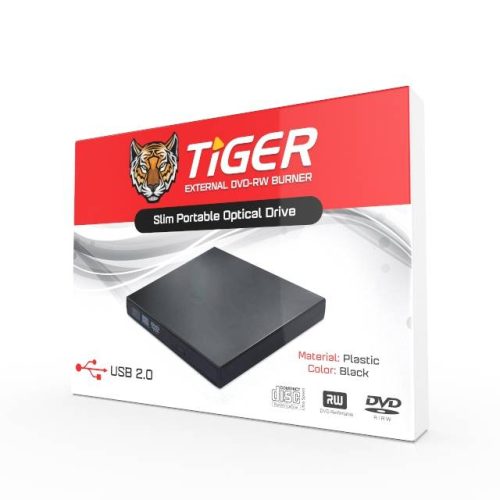 قارئ اقراص خارجي  TIGER External USB 2.0 DVD-RW Writer - USB