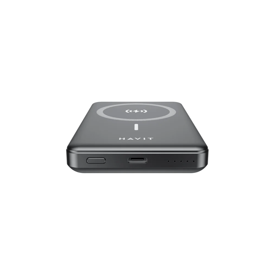 باوربانك هافيت نحيف جداً مع شحن لاسلكي مغناطيسي HAVIT Ultra-thin Power Bank PB5201 with Magnetic Wireless Charging - الصورة 3