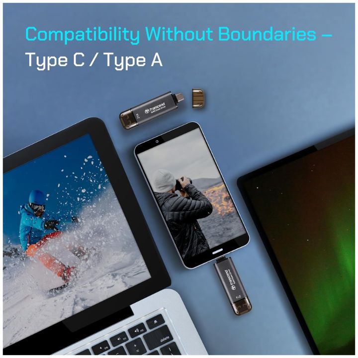 Transcend ESD310 - USB Flash Drive - 2TB - Up to 1050MB/s - Black - الصورة 7