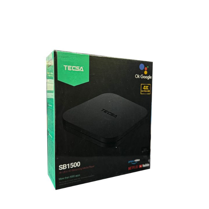 جهاز بث وسائط ذكي 4K من تيكسا (TECSA SB1500) TECSA SB1500 4K Ultra HD Streaming Media Player (Android TV Box)
