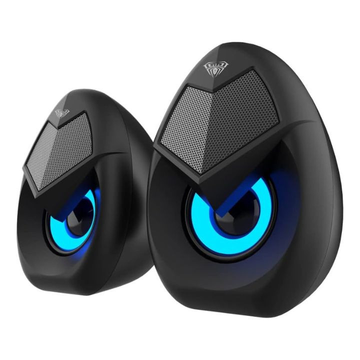 سماعات مكتبية أولا N-69 بإضاءة RGB وصوت ستيريو 2.0 AULA N-69 RGB Desktop Speaker 2.0
