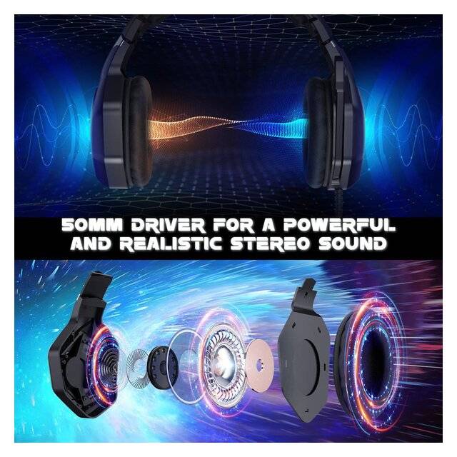 سماعة العاب سلكية - Onikuma K10 Pro RGB Gaming Headset - الصورة 3