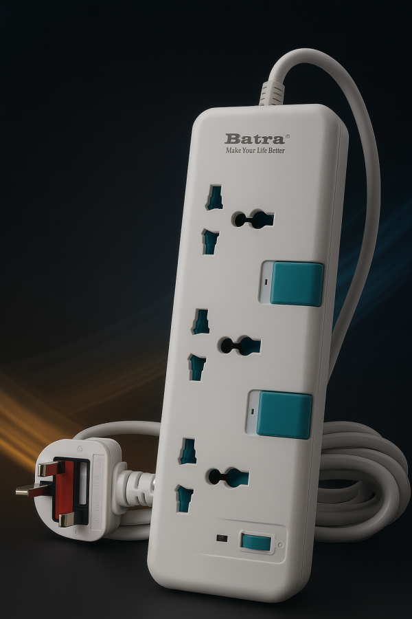 سيار كهربائي متعدد المخارج من Batra - 3 مخارج طول 3 متر Batra International Power Strip – Model BS23 3m - الصورة 2