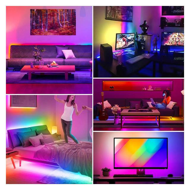 شريط إضاءة LED ذكي 5 متر بتحكم عبر البلوتوث والتطبيق – Xtrike Me Xtrike Me 5M RGB LED Strip (HT-5050-B5) USB BT App Control - الصورة 2