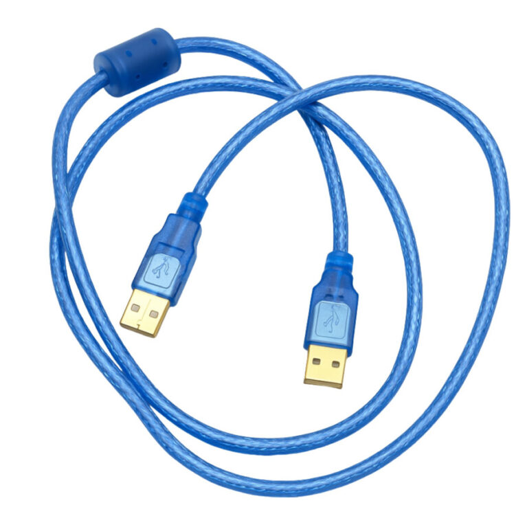 كيبل USB ‎A‎ إلى ‎A‎ بطول ‎1.5‎ متر مع فلتر فيرايت (مضاد للتشويش) USB 2.0 A Male to A Male Cable 1.5m with Ferrite Core
