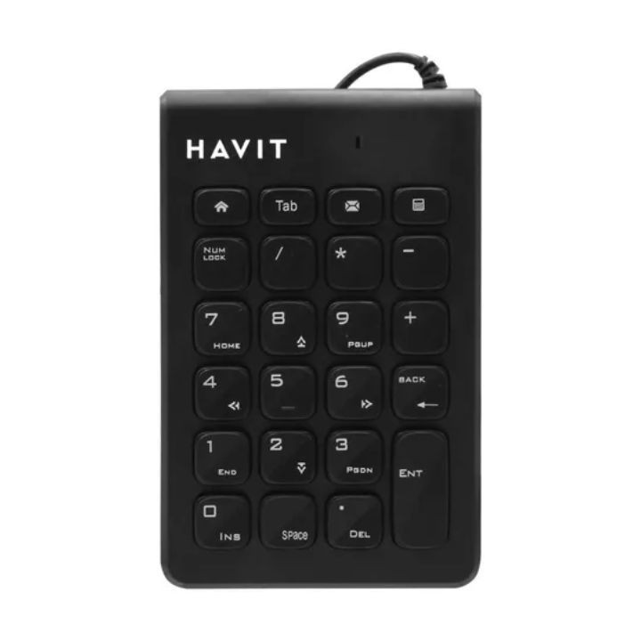 لوحة أرقام هافيت سلكية بمنفذ ‎USB‎ HAVIT KB223 USB Numeric Keypad – 23 Keys