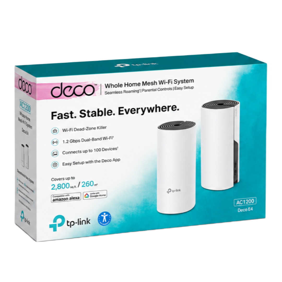 TP-Link Deco E4 AC1200 Whole Home Mesh Wi-Fi System (2-Pack)
