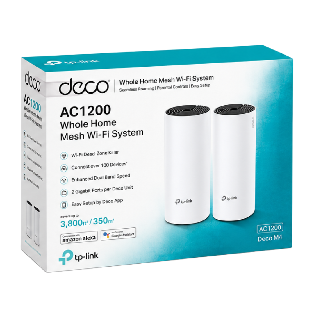(TP-Link Deco M4 AC1200 Whole Home Mesh Wi-Fi System (2-Pack