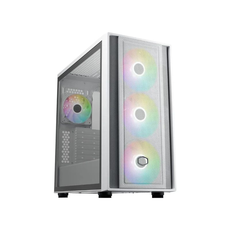 وحدة تبريد Cooler Master MasterBox 600 Mid Tower 4 Fan - أبيض - الصورة 2