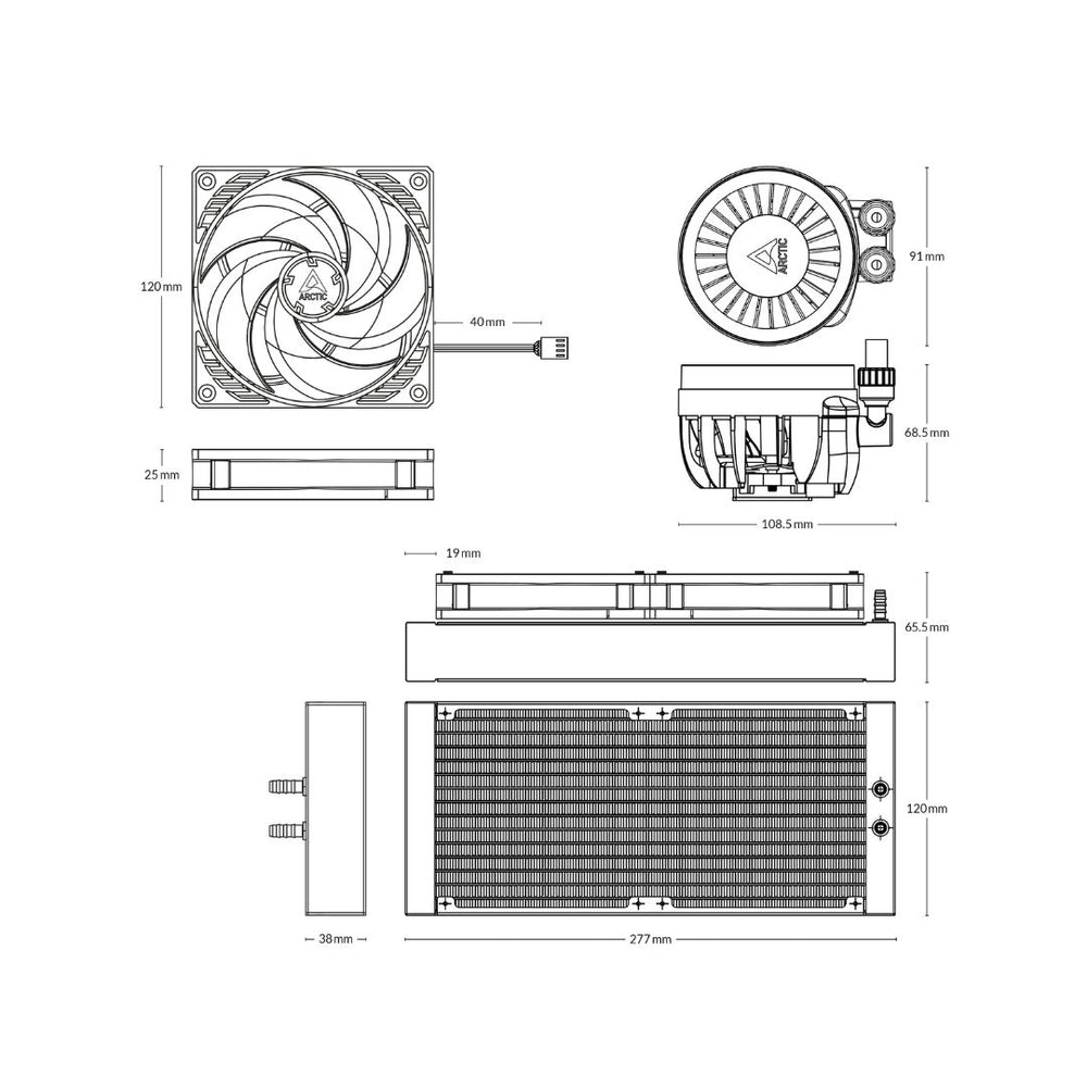 Arctic Liquid Freezer III 240 - Black - الصورة 3