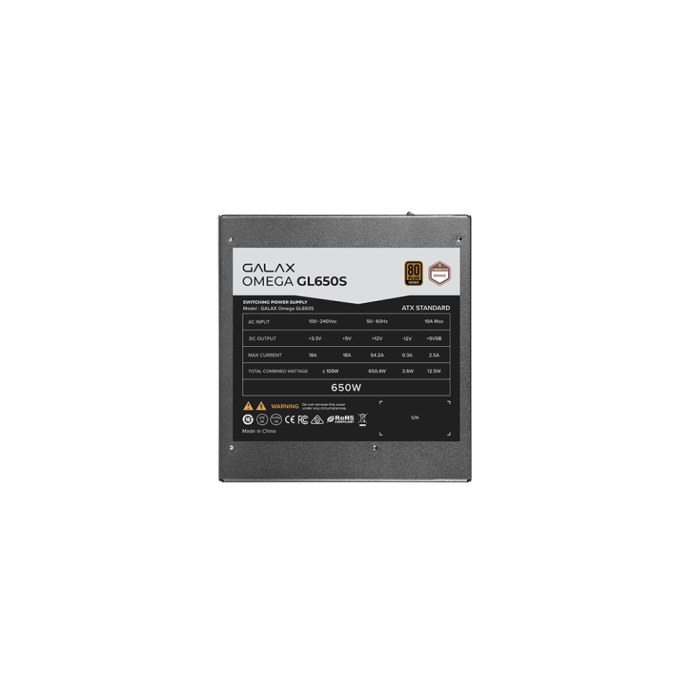 GALAX OMEGA GL650S 80+PLUS BRONZE FULL MODULAR Power Supply - الصورة 4