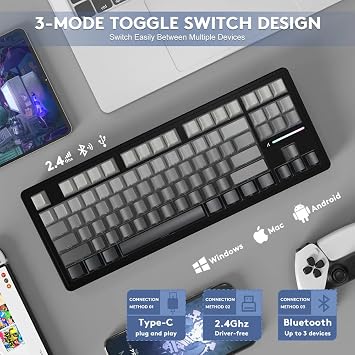 ATTACK SHARK MOONLIT NIGHT M87 PRO V2 KEYBOARD - الصورة 2