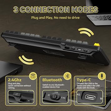 ATTACK SHARK Keyboard X87 STAR Black - الصورة 2