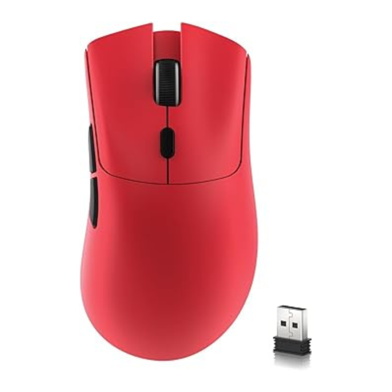 ATTACK SHARK Mouse Red R1-Wired-2.4G-BT5.2
