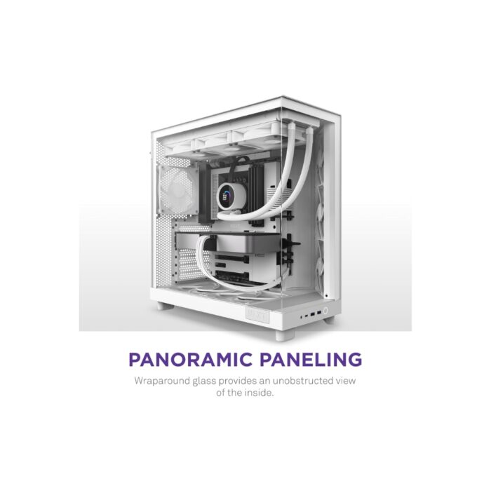 NZXT H6 FLOW COMPACT DUAL-CHAMBER ATX WHITE CASE - الصورة 2