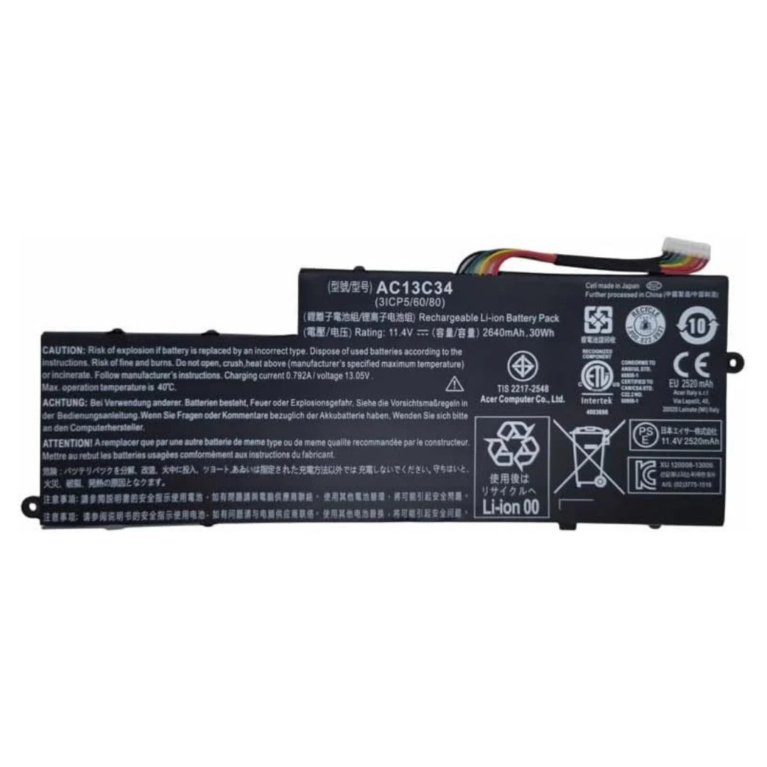 ACER AC13C34 11.4V 30Wh Replacement Laptop Battery for Aspire V5-122P / V5-132P / E3-111