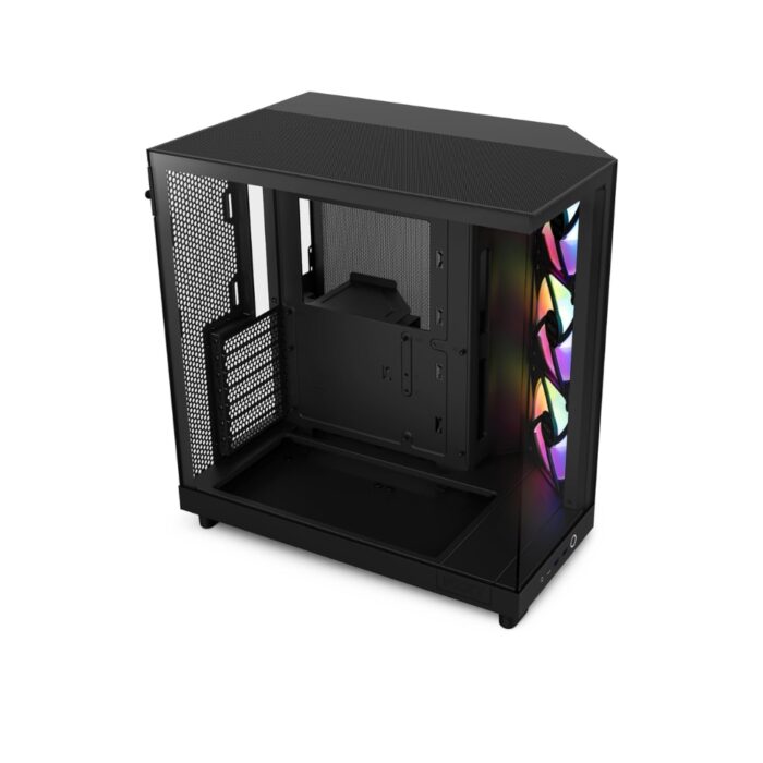 NZXT H6 FLOW RGB COMPACT DUAL-CHAMBER ATX BLACK CASE