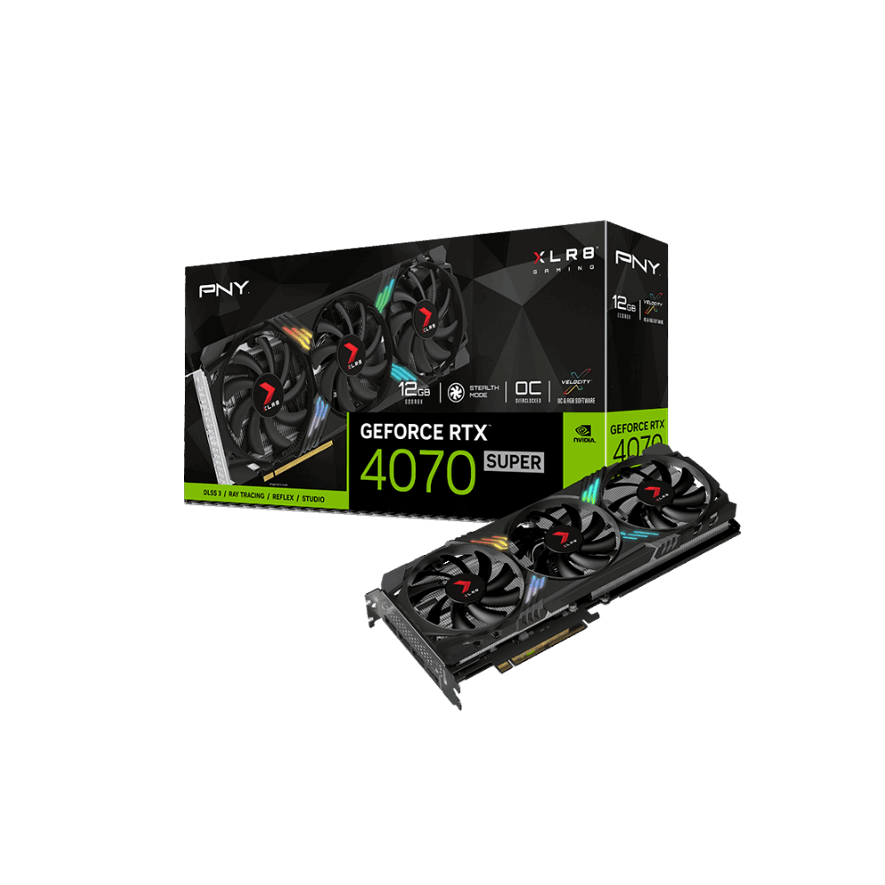 PNY GeForce RTX 4070 SUPER VERTO TRIPLE FAN 12GB OC Edition