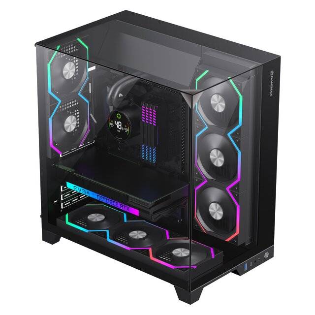 GameMax Infinity Pro 5-Fan Case (Black) - الصورة 3