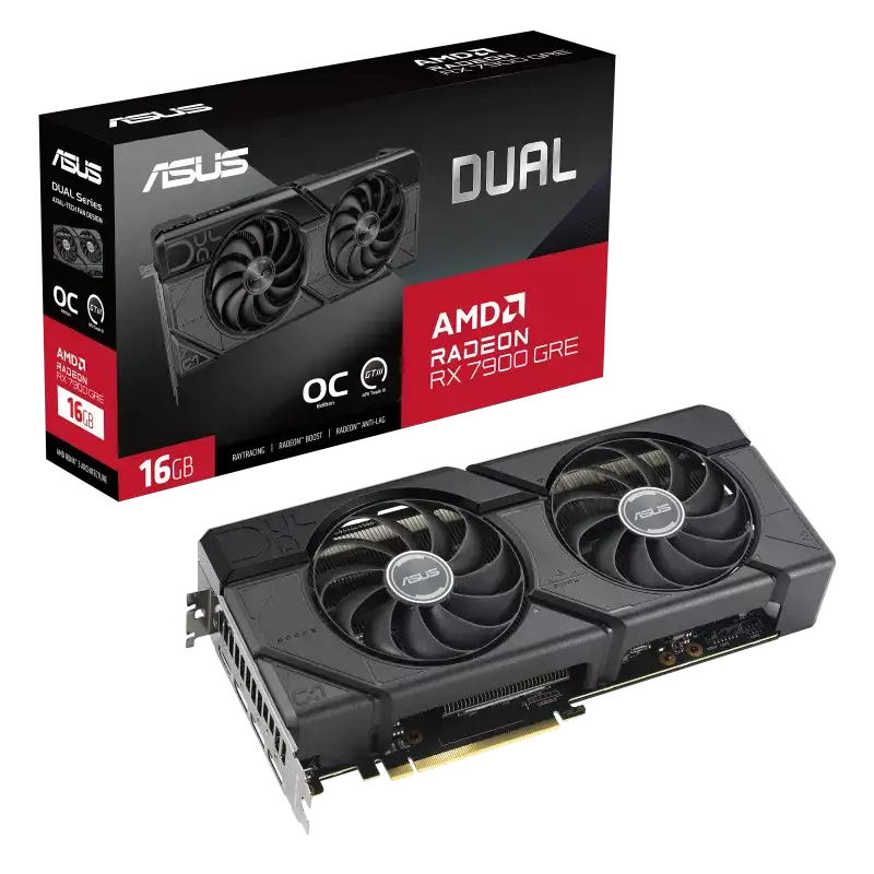 ASUS Dual Radeon RX 7900 GRE OC Edition 16GB GDDR6