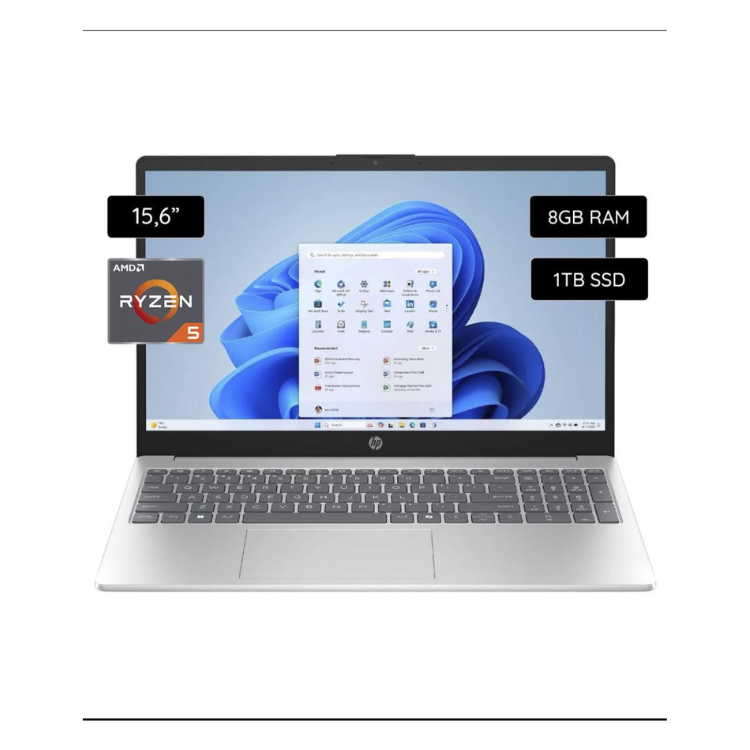 لابتوب HP 15-FC0025WM | R5-7520U | 8GB | 1TSSD | 15.6” FHD IPS