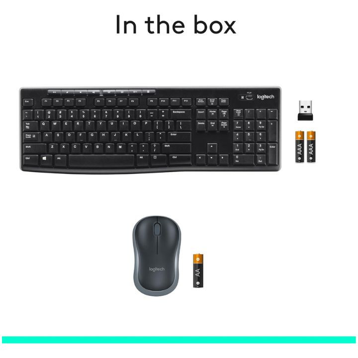 طقم لوحة مفاتيح وماوس لاسلكي لوجيتك MK270 Logitech MK270 Wireless Keyboard and Mouse Combo - الصورة 3