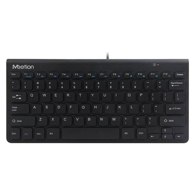 كيبورد ميني سلكي عربي إنجليزي من ميشين Meetion K400 Mini Keyboard [AR–EN] (Black)