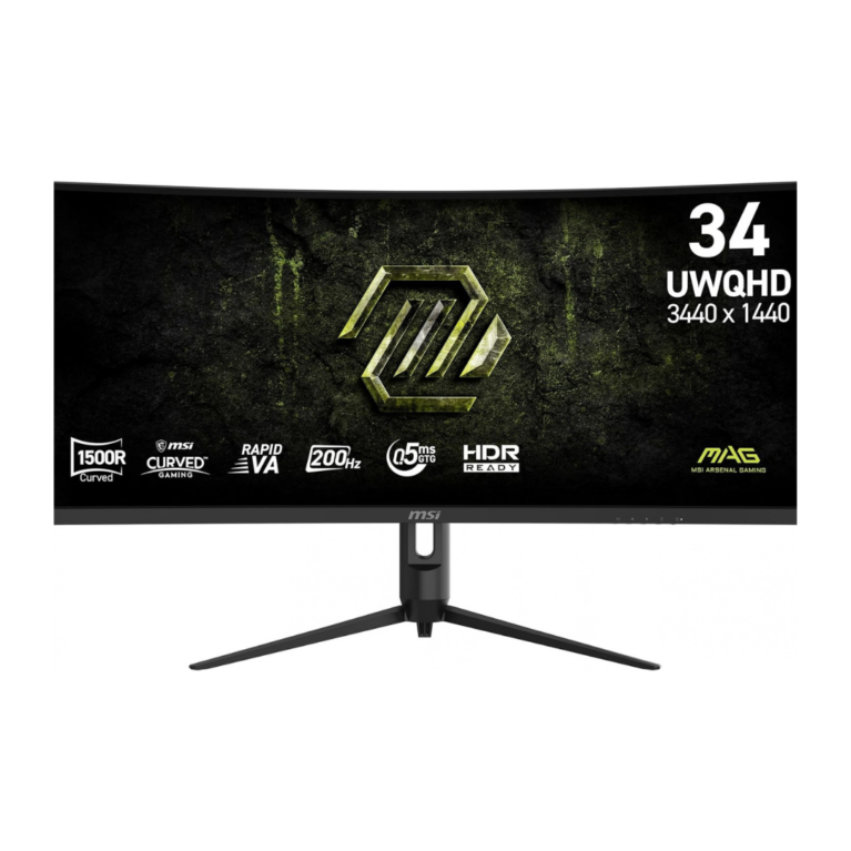 MSI MAG 342CQRF E20 Curved - 34 Inch UWQHD (3440 x 1440) Rapid VA Panel 200Hz 1ms GtG, Black