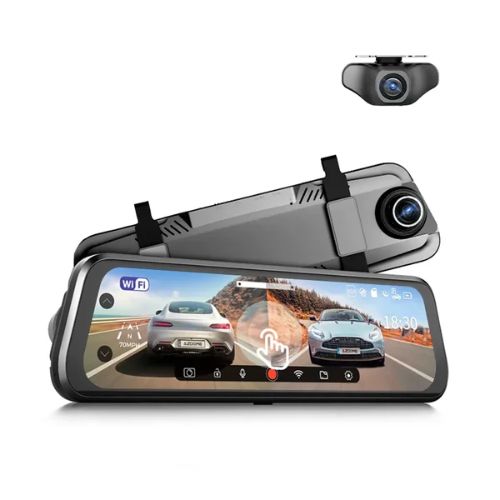 داش كام مرايا أزدوم بشاشة لمس 9.66 بوصة (كاميرا مزدوجة) AZDOME AR09 Touch Screen 9.66" 4K Rearview Mirror Dash Cam (2CH)