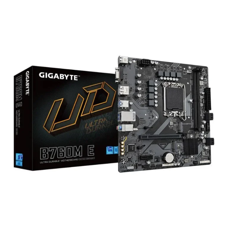Gigabyte B760M E DDR5 Motherboard – Intel LGA 1700, B760, mATX