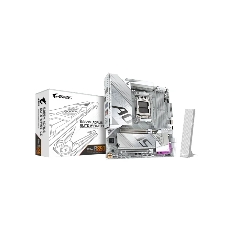 GIGABYTE B850M AORUS ELITE WIFI6E ICE AM5 DDR5 WiFi 6E Motherboard