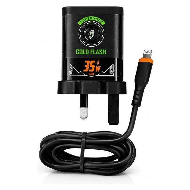 Gold Flash GF-12 1M 35W Type-C To iPhone Charger + Cable