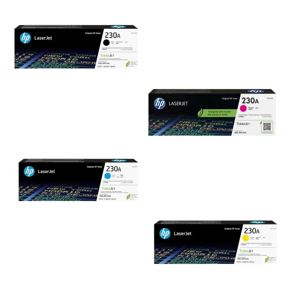 HP Original 4-Color Toner Cartridge Set (Black, Cyan, Magenta, Yellow) Genuine HP Combo Pack for High-Quality Printing, Reliable Performance & Vivid Colors