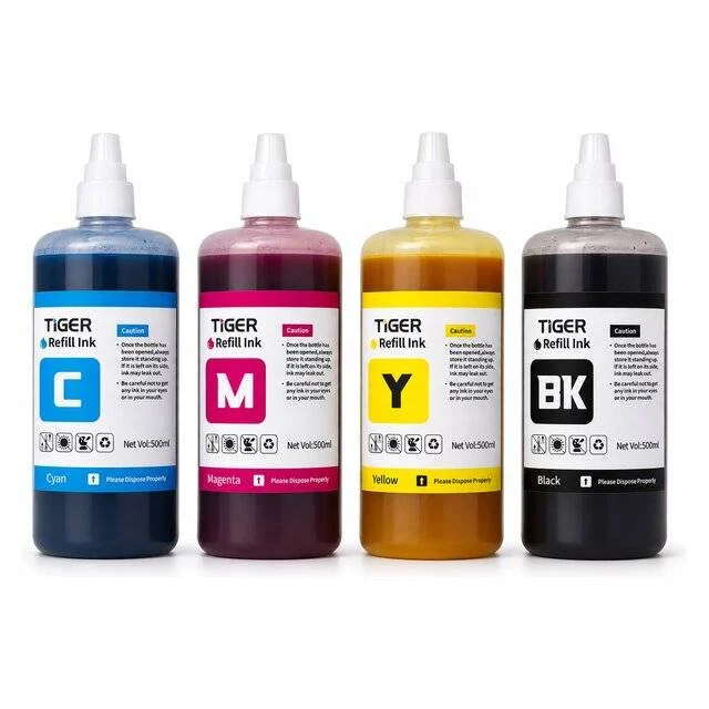 Tiger CMYK Ink Refill 500ml x4 For Canon GI-490